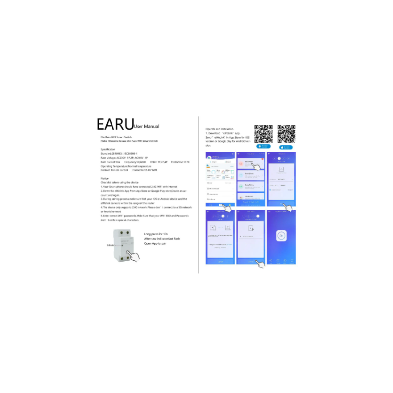 Breaker Wifi 50A Interruptor Inteligente Temporizador